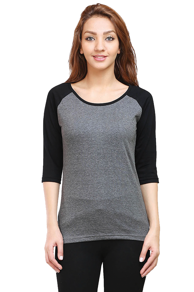 BLANK THREADS - Women’s 3/4 Sleeve Raglan T-Shirt