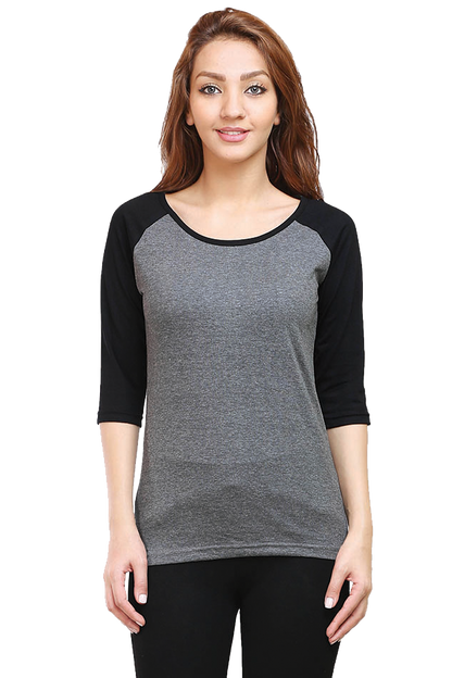 BLANK THREADS - Women’s 3/4 Sleeve Raglan T-Shirt