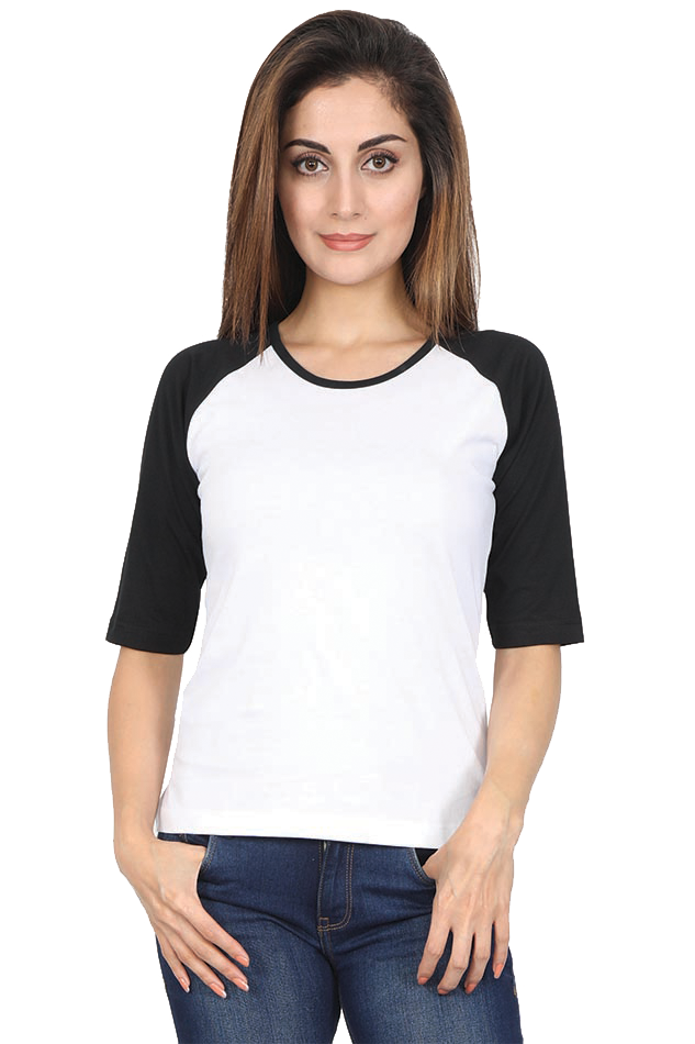 BLANK THREADS - Women’s 3/4 Sleeve Raglan T-Shirt