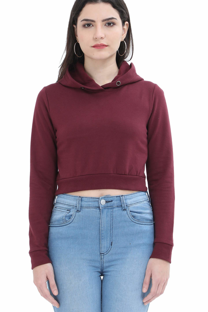 BLANK THREADS - Women’s Stylish Crop Hoodie