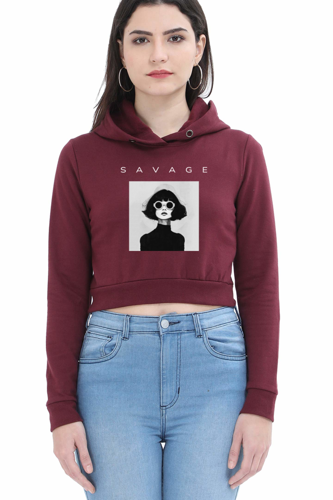 SAVAGE - Crop Hoodie