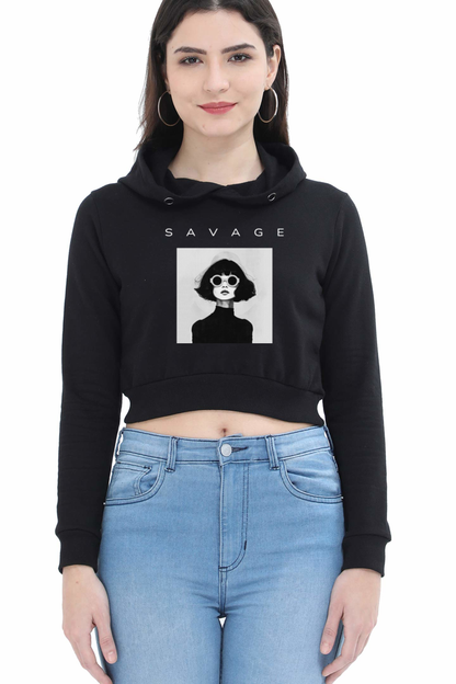 SAVAGE - Crop Hoodie