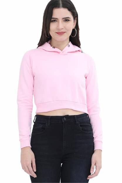 BLANK THREADS - Women’s Stylish Crop Hoodie